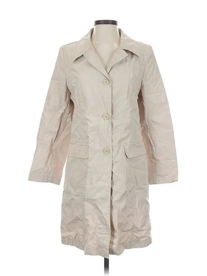 Gabardina Larry Levine para mujer marfil S Foto 1 de 4