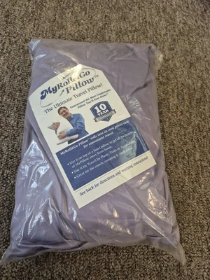 My Pillow 10 x 14” Roll And Go Travel Pillow Blue New Sealed No Box - Image 1 of 4