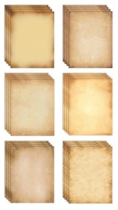 Stationery Paper, 100 Sheets, Aged Look Vintage Antique Old Fashion Parchment... - Picture 1 of 5