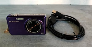 Purple Samsung PL170 Selfie Digital Camera 16.1MP 5x Optical Zoom Face Detection - Picture 1 of 4