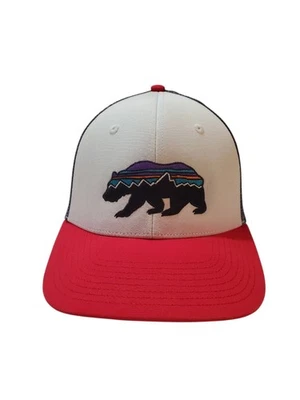 Gorra Patagonia Fitz Roy Oso Logo Camionero Snapback Rojo Blanco Malla LEER DESC Foto 1 de 4