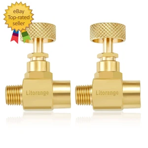 2 Stück Schwerlast Messing Ersatz Steuerventil 1/4" Außen NPT x 1/4" - Bild 1 von 12