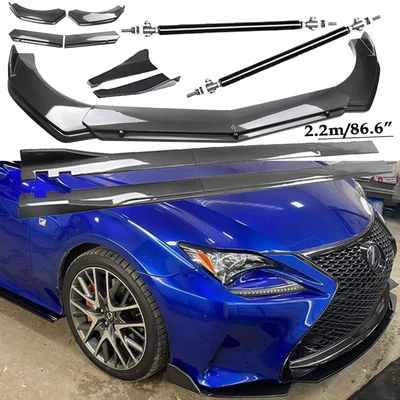 Carbon Fiber Front Bumper Lip Spoiler Side Skirt Body Kits For Lexus Rc-f Rc200 Foto 1 de 4