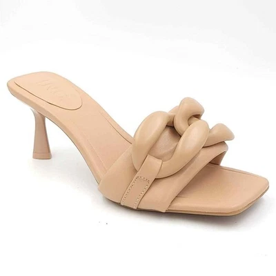 I.N.C. International Concepts Women Beige Jemya Chain Slide Heel Sandals Size 6M - Image 1 of 4