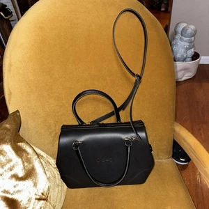 O BAG Handbag Black Eva Rubber Body Purse Made In Italy cross body & top handle - Picture 1 of 9