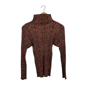 Issey Miyake Pleats Please Top Multicolor Polyester All-Over Pattern Used - Picture 1 of 4