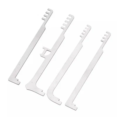 4 PIEZAS Peines de bloqueo de peine Herramientas de dientes de metal Peines de selección portátiles de acero inoxidable Foto 1 de 4