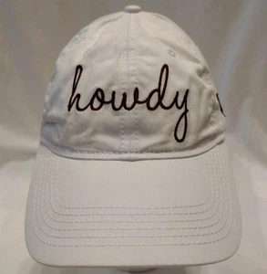 Howdy Texas A&M Adjustable Strapback White Hat Cap Cotton One Size - Picture 1 of 8