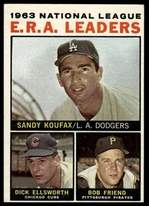 1964 Topps #1 1963 National League E.R.A. Leaders - Picture 1 of 2
