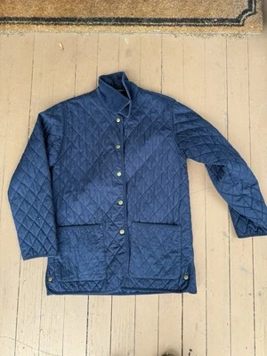 Laura Ashley Navy Blue Quilted Jacket Size 6 Chest 42" Button Up - Image 1 of 4