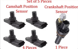 4 Camshaft & 1 Crankshaft Position Sensor Fits:GM GMC Saturn Suzuki 2007-2009 - Picture 1 of 10