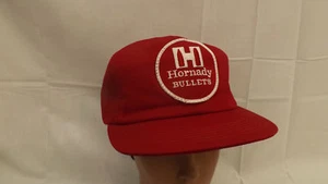 Vtg Hornady Bullets Ammo Embroidered Patch Snapback Mesh Hat/Cap USA made - Picture 1 of 5