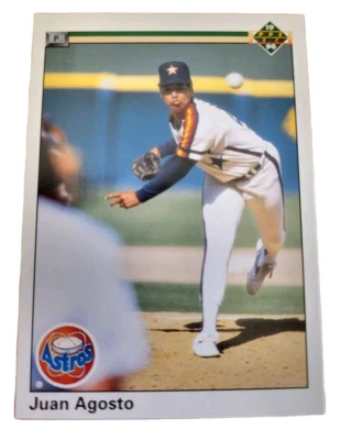 1990 Upper Deck #450 Juan Agosto Houston Astros MLB Baseball Card (B8 - Image 1 of 2
