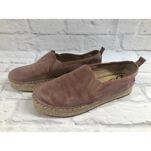 Sam Edelman Carrin Pink Suede Espadrille Womens 9.5 / 39.5 (7g3) - Picture 1 of 10