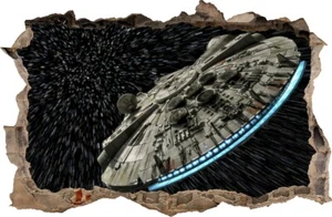 PEGATINAS DE PARED AGUJERO EN LA PARED STAR WARS El Halcón Milenario #102 - Imagen 1 de 4
