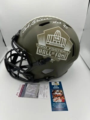 Bob Griese Signed salute to service full size Hall of Fame Helmet Miami Dolphins - Image 1 of 2