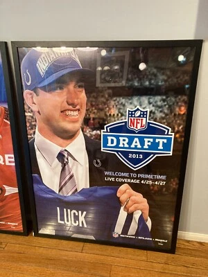 Póster promocional enmarcado del draft de la NFL 2013 Andrew Luck - impresión grande 52" x 39,5" Foto 1 de 2