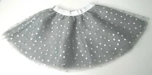Falda de fiesta Jeanie And Jack para niña talla 18-24 meses gris lunares cintura elástica - Imagen 1 de 4