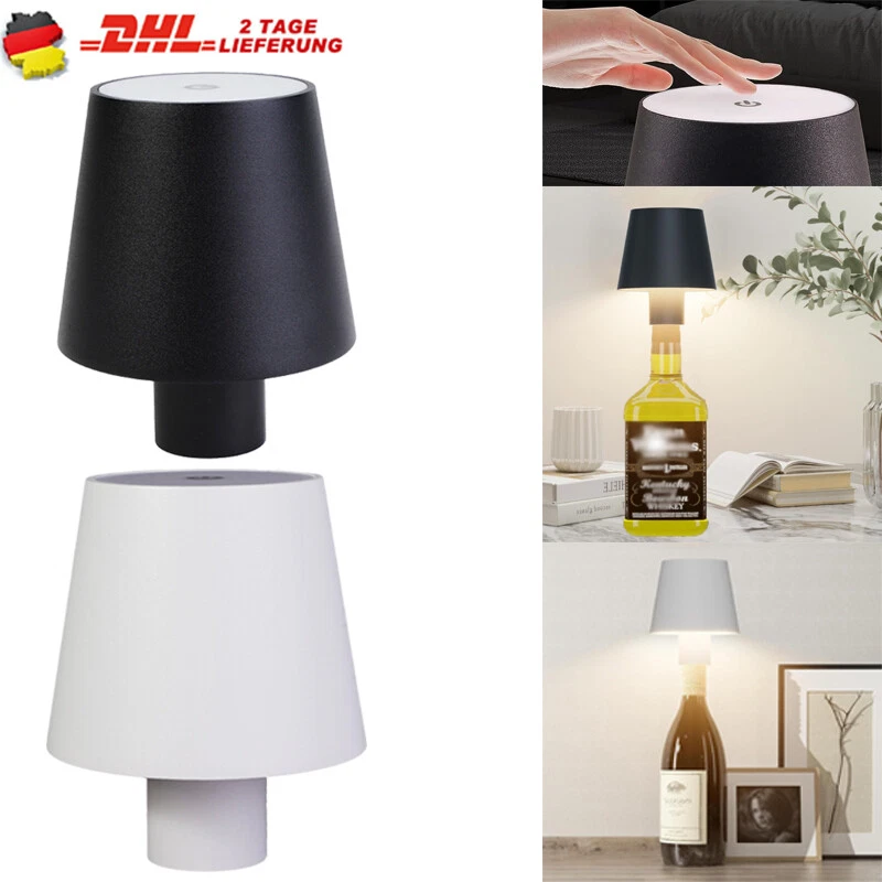 Wiederaufladbare LED-Tischlampe Aus Bambus – Kabellos, Mit Touch-Steuerung & Fernbedienung | Für Innen & Außen, Wasserdicht
