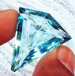 Aquamarine Loose Gemstone Fancy Shape 45 to 50 Ct Certified L67 - Picture 1 of 8