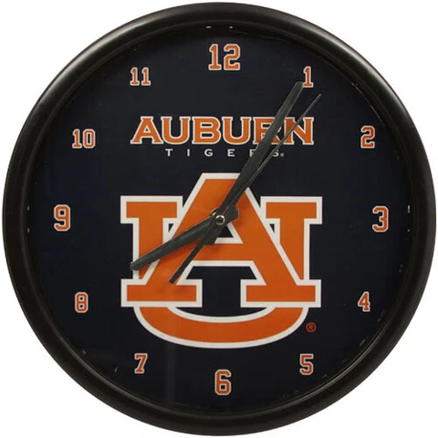 Auburn Tigers Black Rim Basic Clock Cover