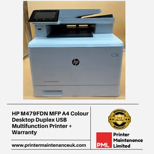 HP M479FDN MFP A4 Colour Desktop Duplex USB Multifunction Printer + Warranty - Picture 1 of 3