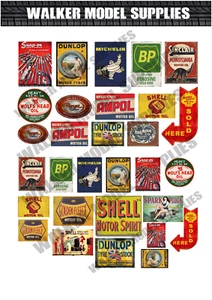 1:18 - 1:24 Scale Die cut Vintage Garage Sign Decals. Design 2 - Picture 1 of 1