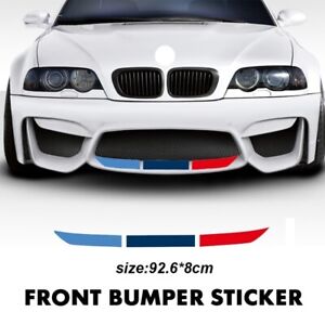 Car Front Bumper Stickers M Performance Stripe Decal For BMW 3 4 5 6 7 Series