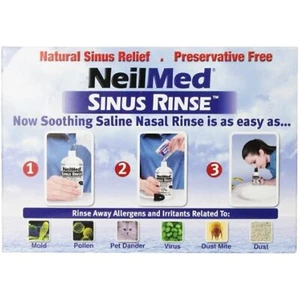 NeilMed Sinus Rinse - 2 squeeze Bottles 240mL (8fl oz) & Nasamist Saline Spray - Picture 1 of 5