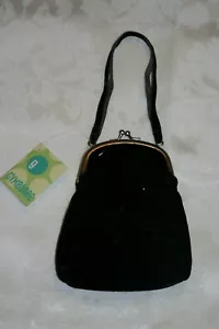 Gymboree PRIM AND CORRECT schwarz Samt elegante Handtasche neu mit Etikett - Bild 1 von 4