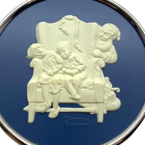 Adornos de Navidad Hallmark Norman Rockwell Santa Cameo 1984 capturados siesta en muy buen estado - Imagen 1 de 5