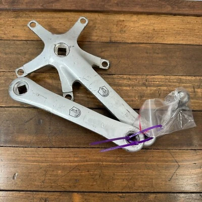 Juego de bielas Campagnolo vintage dobles 170 mm 135 BCD escudo alado logotipo tapas años 90 Foto 1 de 4