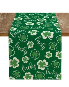 *Neu im Paket* St. Patrick's Day Kleeblatt Tischläufer - Bild 1 von 6