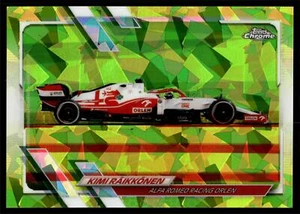 2021 Topps Chrome SAPPHIRE Formula 1 KIMI RAIKKONEN CHARTREUSE 51/199 #110 - Picture 1 of 2