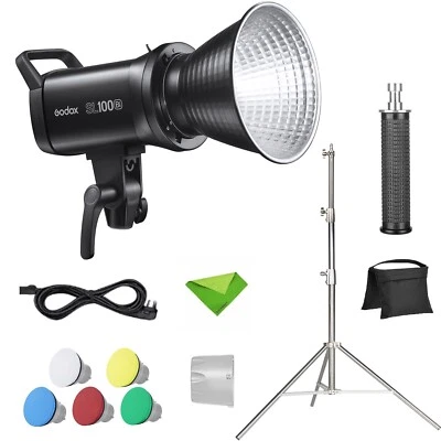Godox SL100Bi LED Video Light 100W Bi-Color 2800-6500K Bowens + 2.8m Light Stand - Image 1 of 4