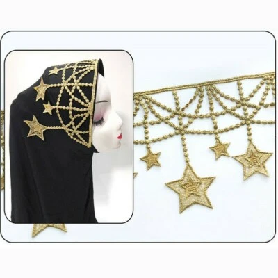 Embroidered Trim Lace Edge Ribbon Applique Sewing DIY Dress Turban Curtain - Image 1 of 4