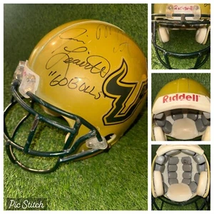2003-04 USF SoFL Bulls GAME USED Autographed Signed Football Helmet Jim LEAVITT! - Picture 1 of 10