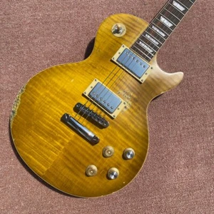 Hot Sale Aged Electric Guitar Nitro Finish Peter Green Garry Moore Lemon Burst - Picture 1 of 24