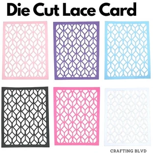 DIE CUT LACE CARD TOPPER 4 CARDMAKING CARDSTOCK SCRAPBOOK EMBELLISHMENTS - Picture 1 of 55