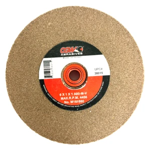 RUEDA DE MOLIENDA DE BANCO 6"" X 1"" 80 M GRANO CGW #38015 - Imagen 1 de 5