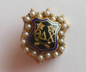 1925 Theta Delta Chi 14K Fraternity Pin - Picture 1 of 7