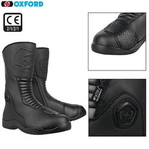 Oxford Tracker 2.0 Waterproof Motorcycle Boots Touring Bike Scooter Shoes Black - Picture 1 of 1