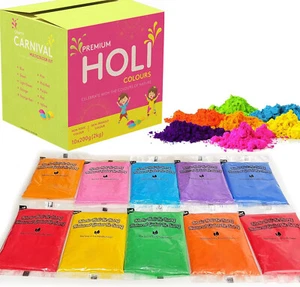 Premium Holi Colours Holi Giftbox | Lab Tested Certified (100g/200g(Pack of 10)) - Picture 1 of 15