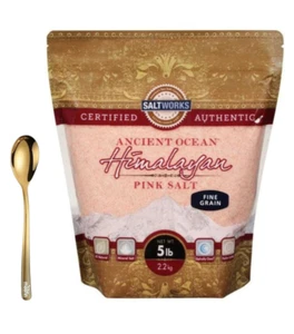 Salt Works Ancient Ocean Himalayan Pink Salt, Fine Grain, 5 lb Bag, All Natural - Bild 1 von 4