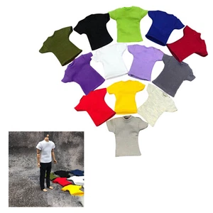 1/12 Scale Short Sleeve T-shirt Tops Clothes for 6" Action Figue Model Toys - Picture 1 of 49