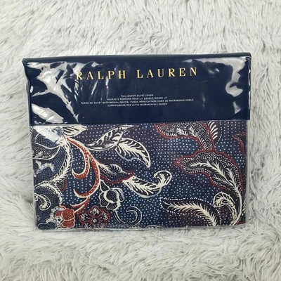 NEW Ralph Lauren Mirabelle Queen Duvet Cover Indigo Blue 100% Cotton 92x96 - Image 1 of 4