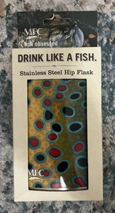 Montona Fly Company Edelstahl Flachmann 8oz Farbe Bachforellenhaut - Bild 1 von 2