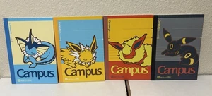 Pokémon Vaporeon Jolteon Flareon Umbreon Mini Notizbuch 4er Set, 60 Seiten Japan - Bild 1 von 2