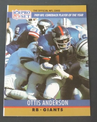 1990 PRO SET FACT CINCINNATI OTIS ANDERSON CARD #7 EXTREMELY RARE GIANTS L@@K - Image 1 of 2