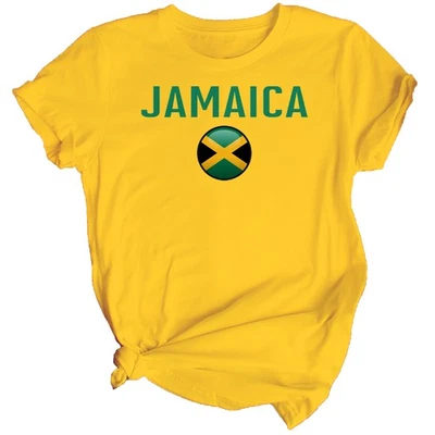 Jamaica Travel Womens T-Shirt Island Flag Graphic Tee